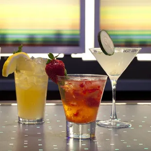 a variety of cocktails
