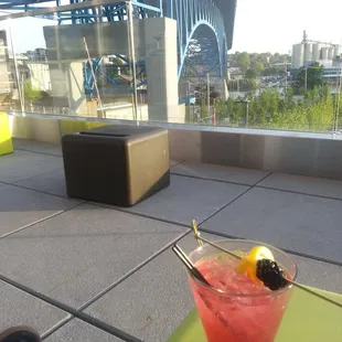 Blueberry Fizz on the Terrace