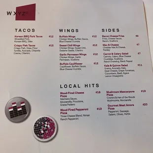Menu March 2024