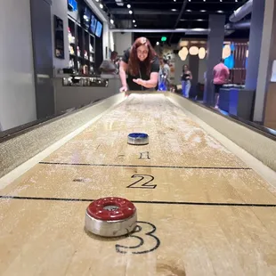 Bar area shuffle board