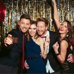 a group of friends taking a selfie