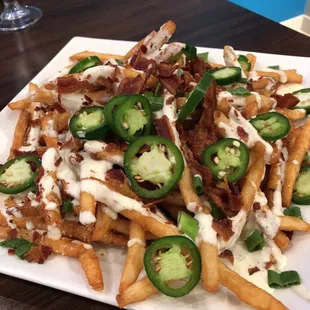 Bacon &amp; ranch fries add jalapeños