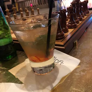 Bourbon strawberry smash