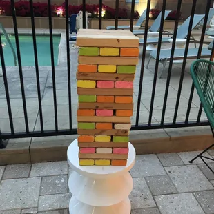 Games on the patio. Right next to the bar.