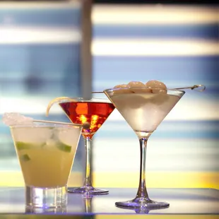 a variety of cocktails