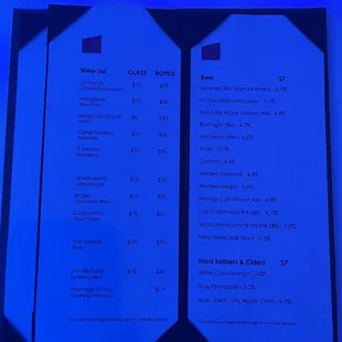 Bar Menu