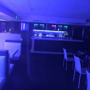 Barroom is lit blue &amp; purple