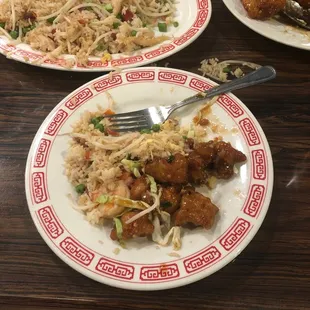 WA-ME fried rice and house special chicken