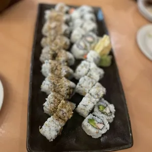 2 California 2 eel rolls