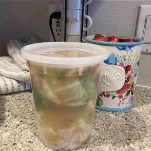 Look how big the soup is!! Excellent price also. This is the wor wonton soup