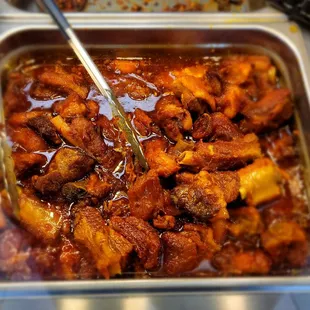 chicken wings and fried chicken, interior
