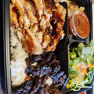 waba plate (chicken &amp; steak) $14.49...drink $2.99
