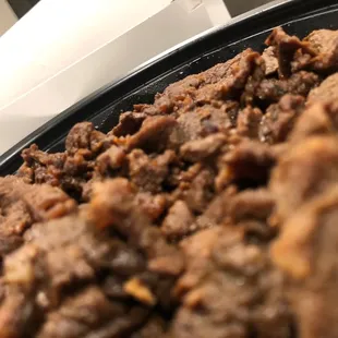 The meat NOT crossing the top line...