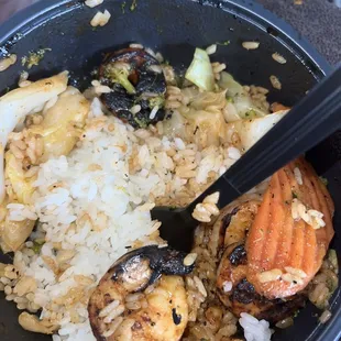 Shrimp rice bowl