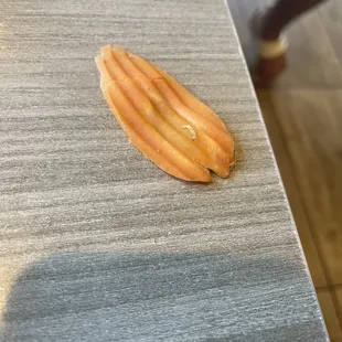 a hot dog on a table