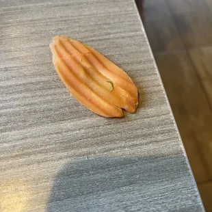 Worm was found in between two pieces of carrot