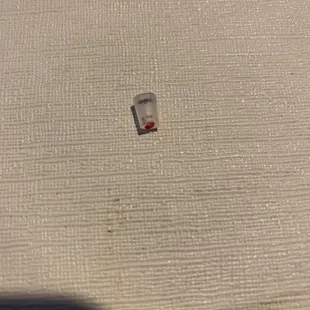 Plastic with what looks like blood.