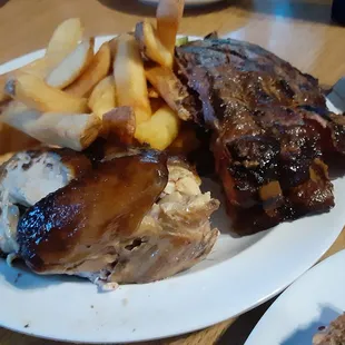 Chicken and St. Louis style ribs
