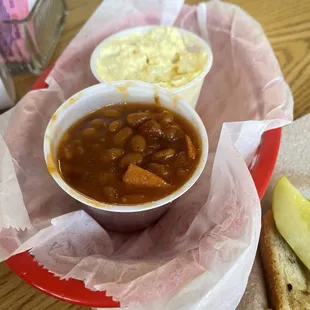 Sides:  baked BBQ Beans &amp; Potato Salad