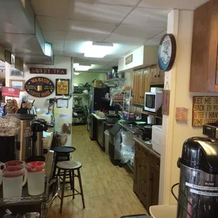 a view of the kitchen