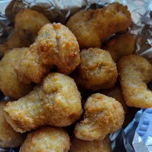 Fried Mushrooms, No Ranch, No seasoning.