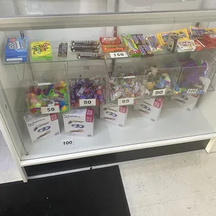 Some of the prizes you can win from the arcade area