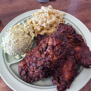 Hot Chicken Tender Plate, Potato Salad, Mac &amp; Cheese
