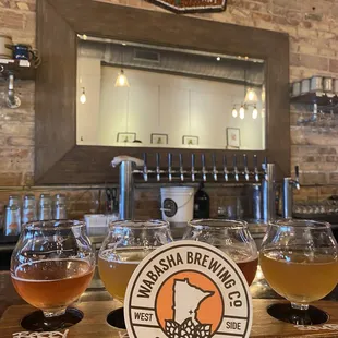 a flight of beers