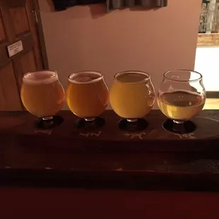 Lovely flight of tasty beer