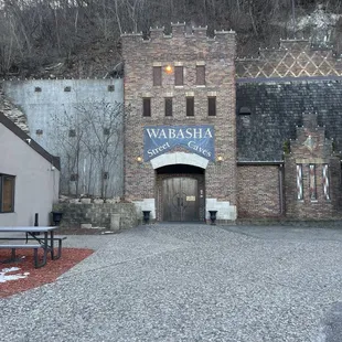 Main entrance to caves