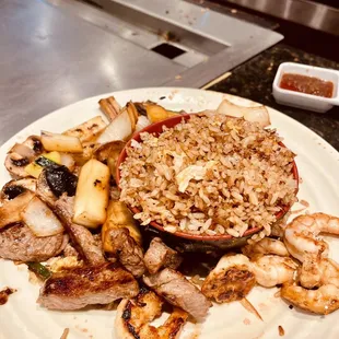 New York Steak with Shrimp