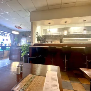 interior, sushi and sashimi