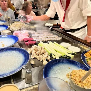 a chef preparing food