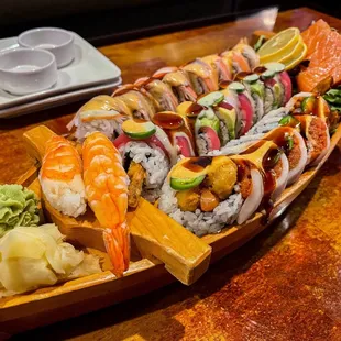 Our little sushi boat .