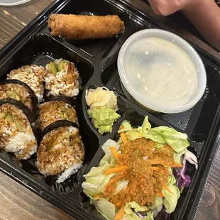 Classic Bento Box with  Shrimp Tempura Roll
