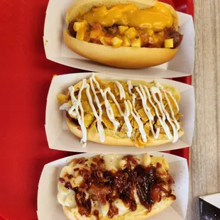 Three hotdog combo.