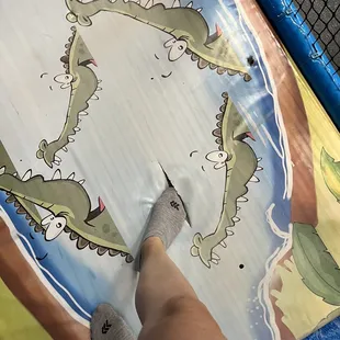 Hole in the floor cover