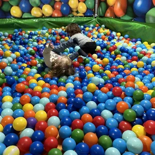 Larger ball pit for the kids.