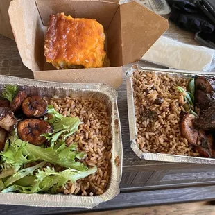 Pork, Chicken and Mac.