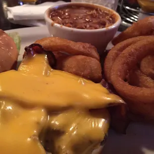 My Bacon Cheeseburger... The beans are great!