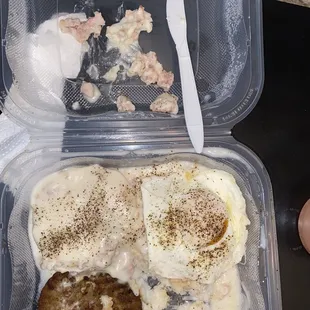 a meal in a plastic container