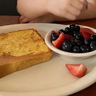 Kids French toast. It was a disappointment. Black bear has better French toast for the same amount of money.