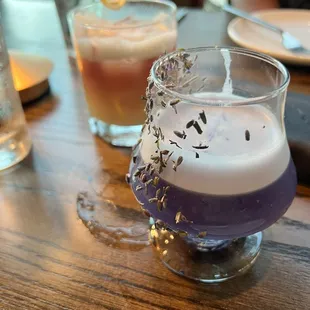 Buy my own drinks (lavender / gin drink) and Tennessee Whiskey