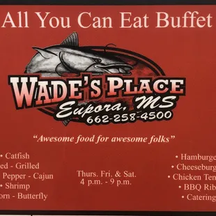 a sign for the restaurant