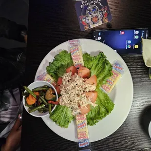 Lobster salads on tomato