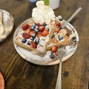 Berries &amp; Cream Waffle.