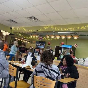 people sitting at tables