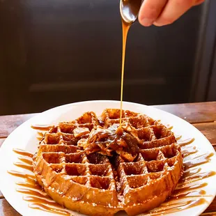 waffles, food