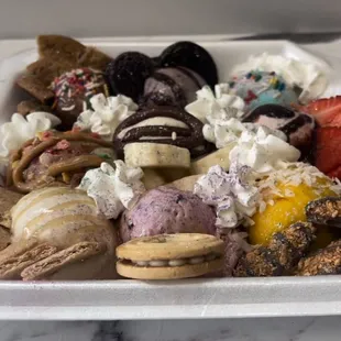 FEAST MODE - 9 assorted flavors, bubble waffles, and toppings