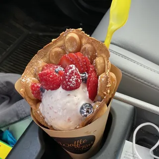 Strawberry Whip Waffle